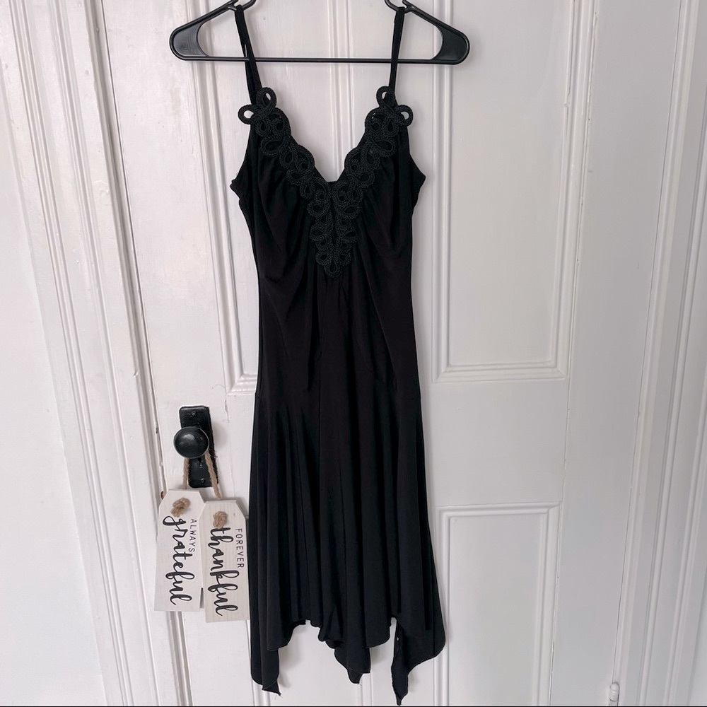 x:s clothing spaghetti strap black cocktail dress size m spaghetti